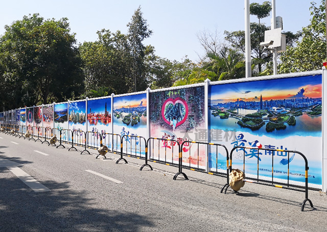 深圳南山學苑大道工程工地圍擋案例-市政新標準PVC圍擋-市政PVC圍擋-深圳市大通建材有限公司鋼圍擋生產定制廠家